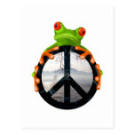 peace frog1 post card