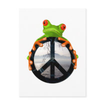 peace frog1 post card