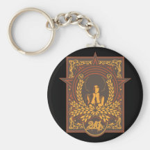 Peace Funk Afro Keychains