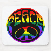 Peace - Gay Flag Mouse Pads