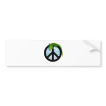 PEACE GECKO BUMPER STICKERS