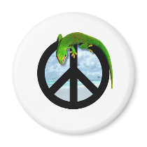 PEACE GECKO REFRIGERATOR MAGNETS
