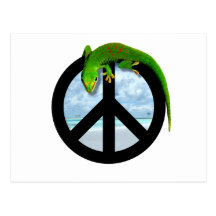 PEACE GECKO POSTCARD