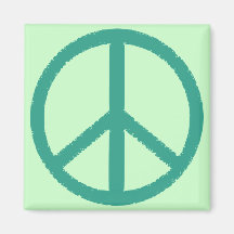 peace green fridge magnet