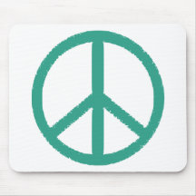peace green mouse pad