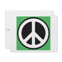 Peace Green Symbol! Personalized Invitations