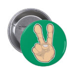 peace hand gesture pin