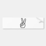 Peace Hand Sign Bumper Stickers