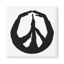 Peace Hands Fridge Magnet