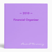 Peace & Harmony Financial Organizer Binder
