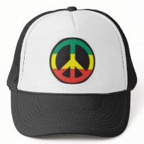 peace trucker hat