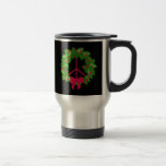 Peace Holly Wreath for Christmas Coffee Mugs