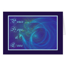 PEACE, HOPE & LOVE GREETING CARD