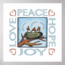 Peace, Hope, Love, Joy Print