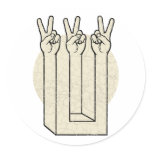 Peace Illusion Round Sticker