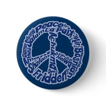Peace in all Languages Pinback Buttons