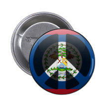 Peace in Belize Pinback Buttons