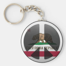Peace in California Key Chain