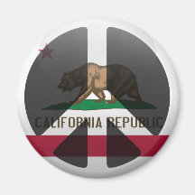 Peace in California Refrigerator Magnet