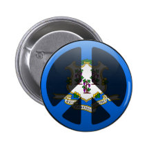 Peace in Connecticut Pinback Button