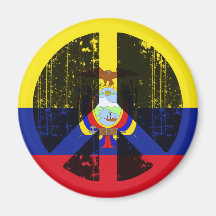 Peace In Ecuador Refrigerator Magnet