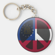 Peace in Georgia USA Keychains