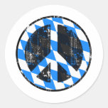 Peace In Germany Bavaria Round Stickers