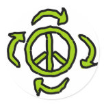 Peace in Green stickers