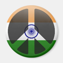 Peace in India Refrigerator Magnet