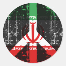 Peace In Iran Round Stickers