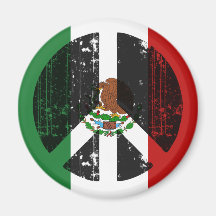 Peace In Mexico Magnets