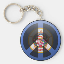 Peace in Minnesota Keychain