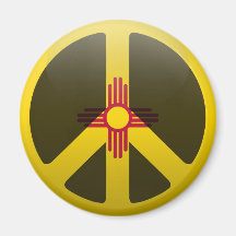 Peace in New Mexico Fridge Magnets