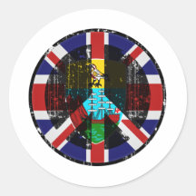 Peace In Saint Helena Round Sticker