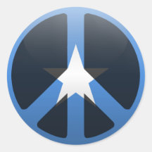 Peace in Somalia Round Stickers