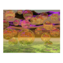 Peace in the Storm – Violet and Amber Tranquillity Post Cards