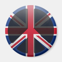 Peace in United Kingdom Refrigerator Magnets