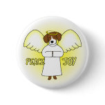 Peace Joy Beagle Button
