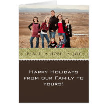 Peace Joy Hope Holiday Greeting Card