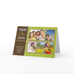 Peace-Joy-Love custom Family Holiday Card (lime)