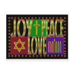 Peace Joy Love postcards