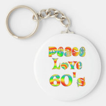 Peace Love 60's Key Chain