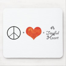 Peace, Love & a Joyful Heart Mouse Pad