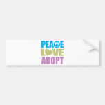 Peace Love Adopt Bumper Stickers