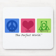 Peace Love Agility Mouse Pads
