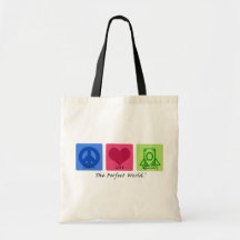 Peace Love Agility Tote Bags