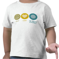 Peace Love Air Traffic Control Tees