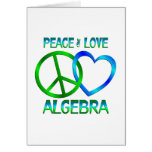 Peace Love ALGEBRA Greeting Cards