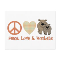 Peace, Love &amp; Wombats Post Card