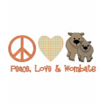 Peace, Love &amp; Wombats t-shirts
